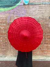 Load image into Gallery viewer, Red Ruffle Cake Tower Umbrella
