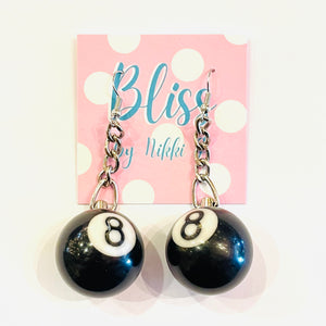 8 Ball Statement Earrings