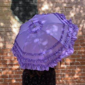 Lilac Bottom Ruffle Umbrella