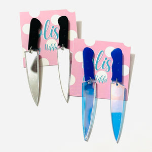 Dangly Knife Acrylic Statement Earrings- More Styles Available!