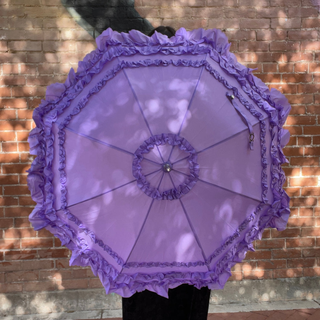 Lilac Bottom Ruffle Umbrella