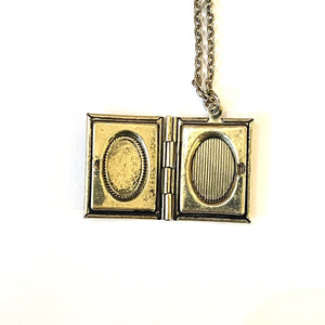 Brass Book Locket Necklace