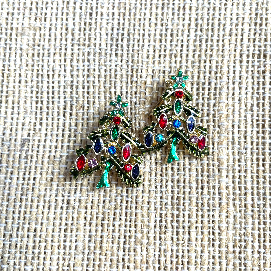 Christmas Forest Crystal Brooch