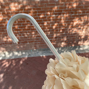 Cream Bottom Ruffle Umbrella