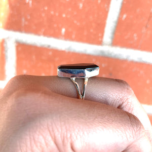 Onyx Coffin Ring