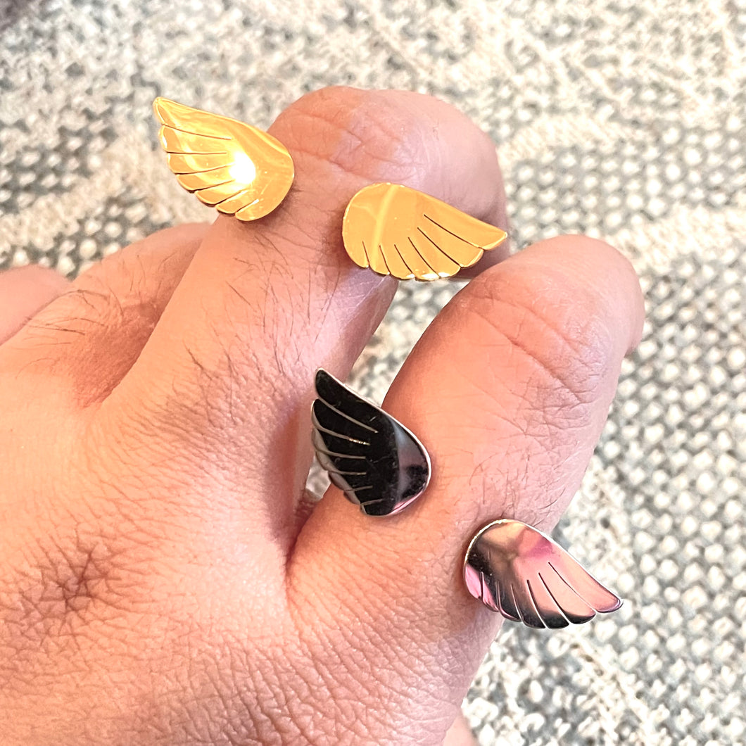 Angel Wing Open Ring- More Finishes Available!
