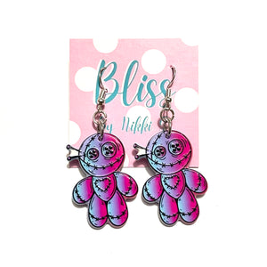 Candy Voodoo Doll Statement Earrings