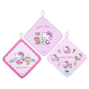 Hello Kitty Hand Towels with Loop Set of 3