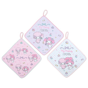 My Melody & My Sweet Piano Hand Towels with Loop Set of 3