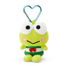 Load image into Gallery viewer, Keroppi Mini Plush Keyring with Heart Carabiner Clip
