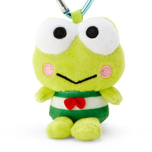 Load image into Gallery viewer, Keroppi Mini Plush Keyring with Heart Carabiner Clip
