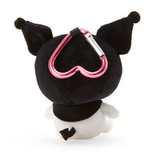 Load image into Gallery viewer, Kuromi Mini Plush Keyring with Heart Carabiner Clip
