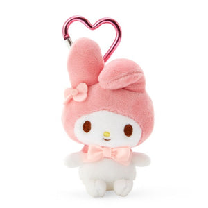 My Melody Mini Plush Keyring with Heart Carabiner Clip