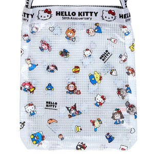 Hello Kitty Everyone 50th Anniversary Clear Vinyl Shoulder Purse