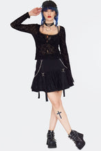 Load image into Gallery viewer, Gothic Flocking Long Sleeve Top
