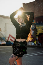 Load image into Gallery viewer, Gothic Flocking Long Sleeve Top
