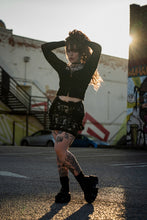 Load image into Gallery viewer, Gothic Flocking Long Sleeve Top

