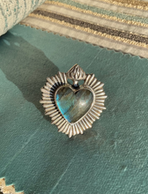 Load image into Gallery viewer, Labradorite Sacred Heart Sterling Silver Ring
