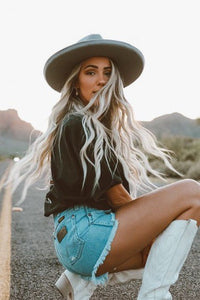 Light Beige Wool Felt Lenny Rancher Hat