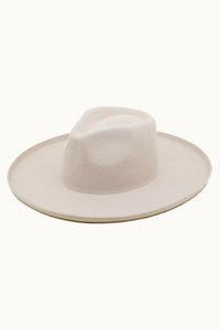 Light Beige Wool Felt Lenny Rancher Hat