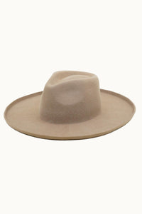 Pecan Wool Felt Lenny Rancher Hat