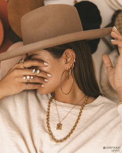 Pecan Wool Felt Lenny Rancher Hat