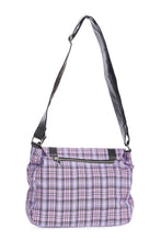 Load image into Gallery viewer, Lilac Plaid Punky Messenger Bag Purse
