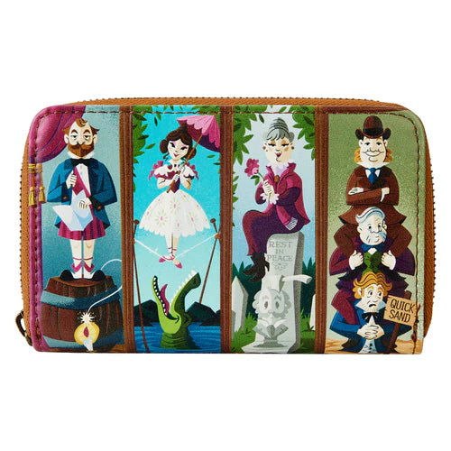 Haunted Mansion Moving Portraits Zip Around Wallet