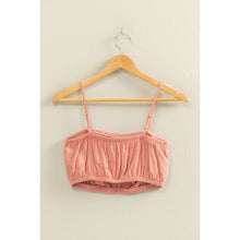 Load image into Gallery viewer, Teak Rose Spaghetti Strap Bandeau Crop Top
