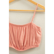 Load image into Gallery viewer, Teak Rose Spaghetti Strap Bandeau Crop Top
