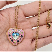 Load image into Gallery viewer, Pink Pocket Girl Heart Locket Necklace
