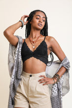 Load image into Gallery viewer, Black Scallop Lace Butterfly Summer Love Bralette
