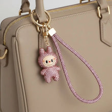 Load image into Gallery viewer, Pink Rhinestone Monster Phone Wrist Strap
