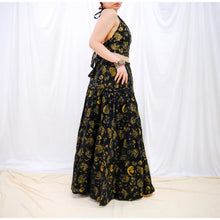 Load image into Gallery viewer, Dreamy Celestial Mushroom Tiered Maxi Skirt
