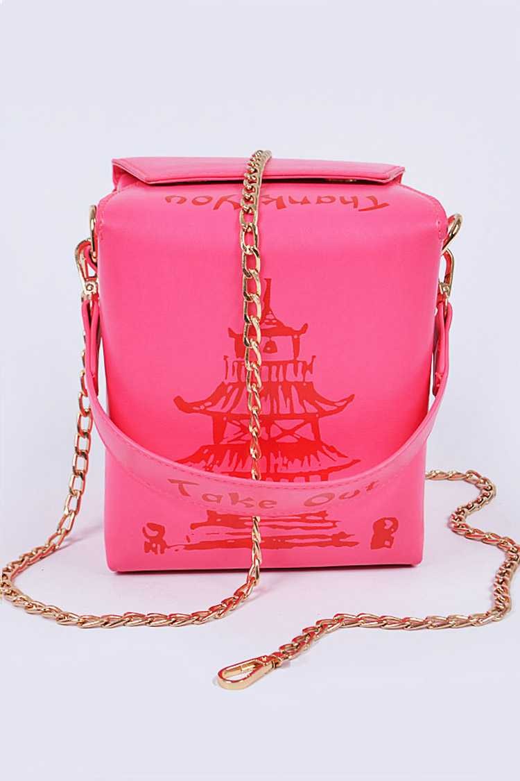 Hot Pink Chinese Take Out Box Purse