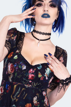 Load image into Gallery viewer, Night Garden Cap Sleeve Midi Dress
