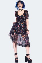 Load image into Gallery viewer, Night Garden Cap Sleeve Midi Dress
