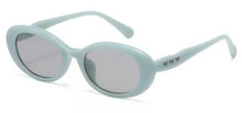 Load image into Gallery viewer, Light blue sunglasses with a thin frame on a white background

