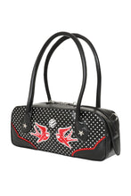 Load image into Gallery viewer, Lucky Swallows Polka Dot Pinup Purse
