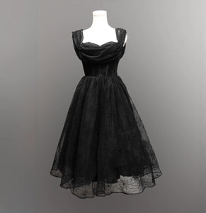 Octavia's Web Flocked Spiderweb Party Dress