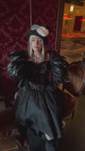 Load and play video in Gallery viewer, Rosina Red Velvet and Tulle Sweetheart Corset Dress
