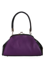 Load image into Gallery viewer, Purple Bat Bow Kisslock Purse
