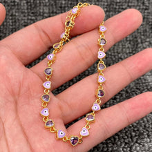 Load image into Gallery viewer, Dainty Evil Eye Heart Chain Bracelet- More Styles Available!
