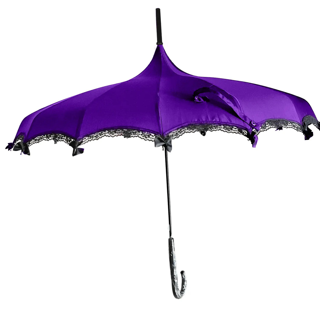 Purple Lace and Bows Boutique Pagoda Umbrella Parasol