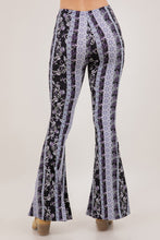 Load image into Gallery viewer, Purple Paisley Printed Bell Bottom Flare Pants
