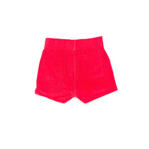 Red Retro Corduroy Shorts