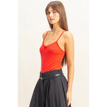 Load image into Gallery viewer, True Red Little Bow Sleeveless Crop Top
