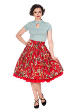 Load image into Gallery viewer, Red Cowgirl Western Skirt
