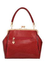 Load image into Gallery viewer, Red Glitter Classic Retro Bow Kisslock Handbag
