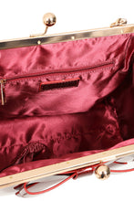 Load image into Gallery viewer, Red Glitter Classic Retro Bow Kisslock Handbag
